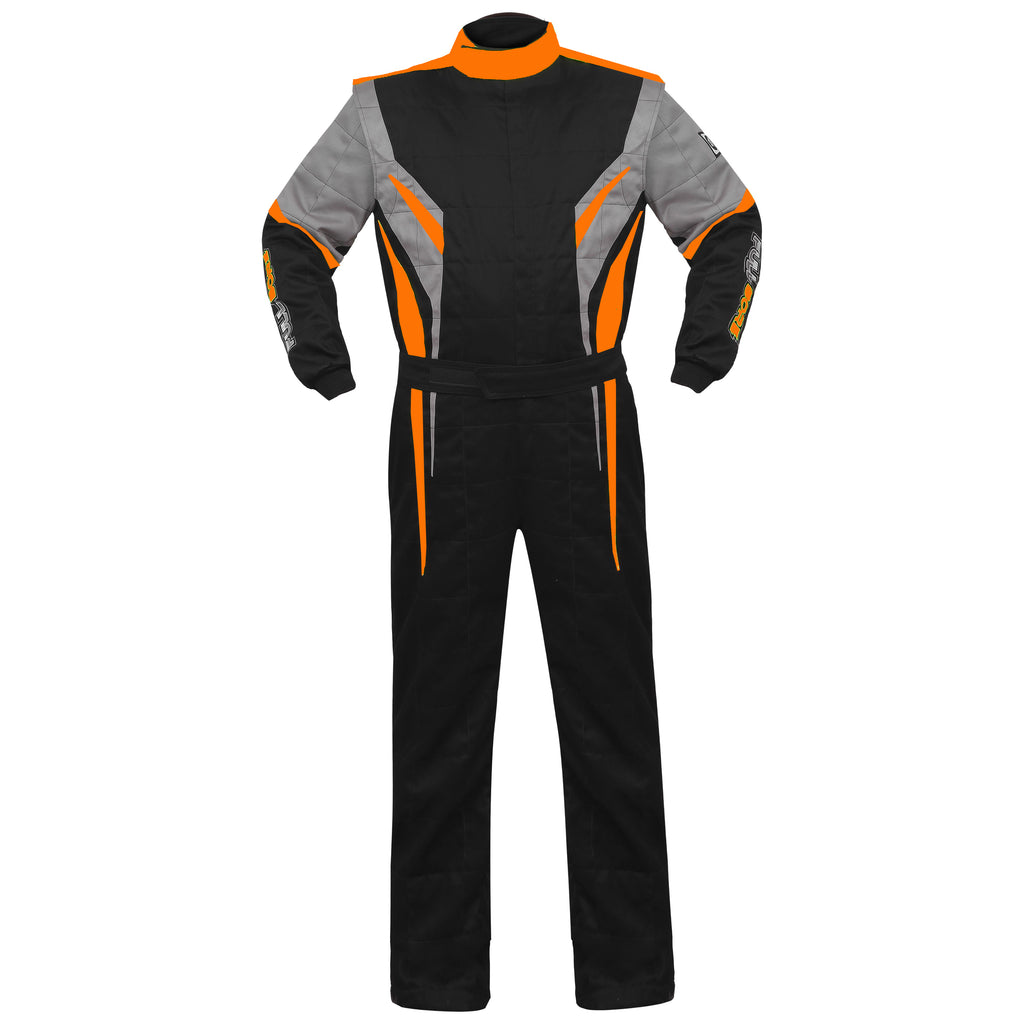 BLK/GR/ORN FX-G Full Bore SFI 3.2/1 race Suit single layer