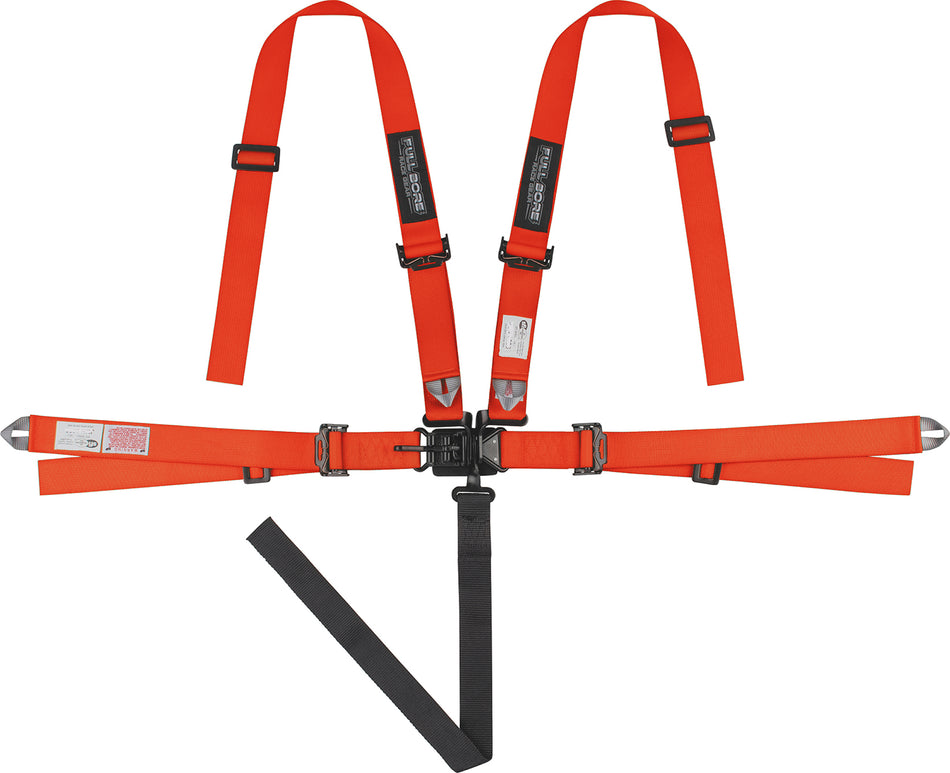 2" x 2"  FULL BORE Harness 5 point SFI 16.1 (RED)