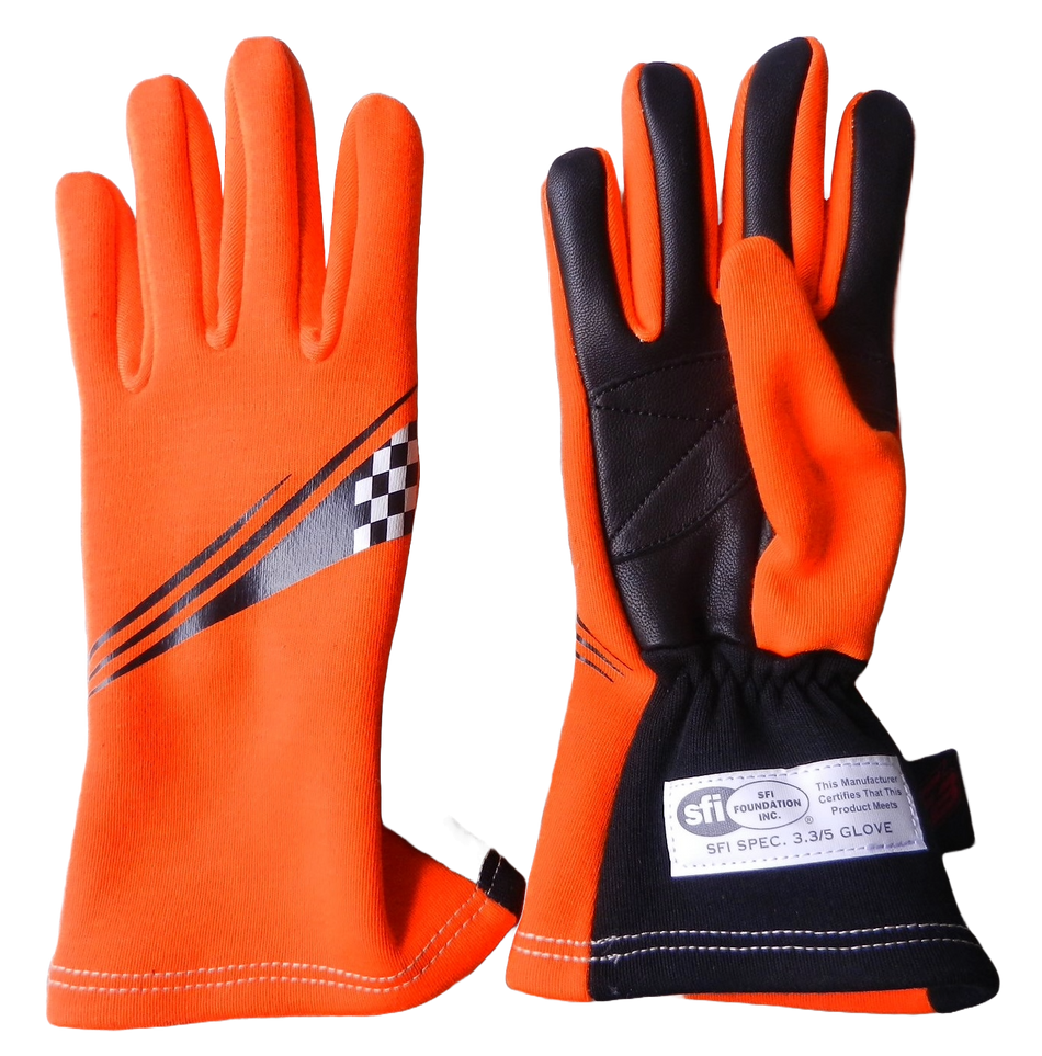 T-III  Orange Race Gloves SFI