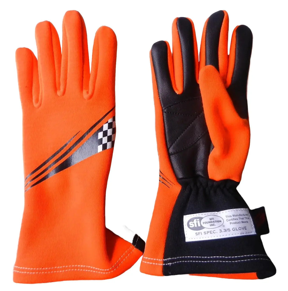 T-III  Orange Race Gloves SFI