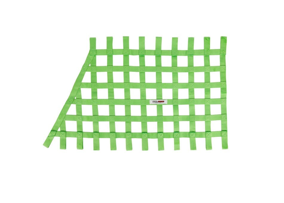 Angled FULL BORE Race Gear SFI 27.1 Window Net (Lime Green)