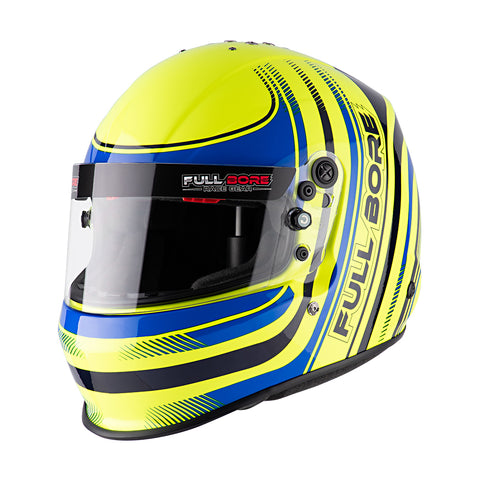 DBX -Fluro Yellow Full Bore Helmet 2020 SNELL