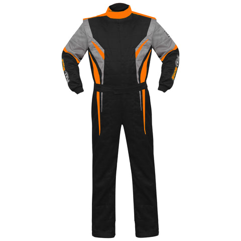 BLK/GR/ORN  FX-G  Full Bore  SFI 3.2/1 race Suit single layer