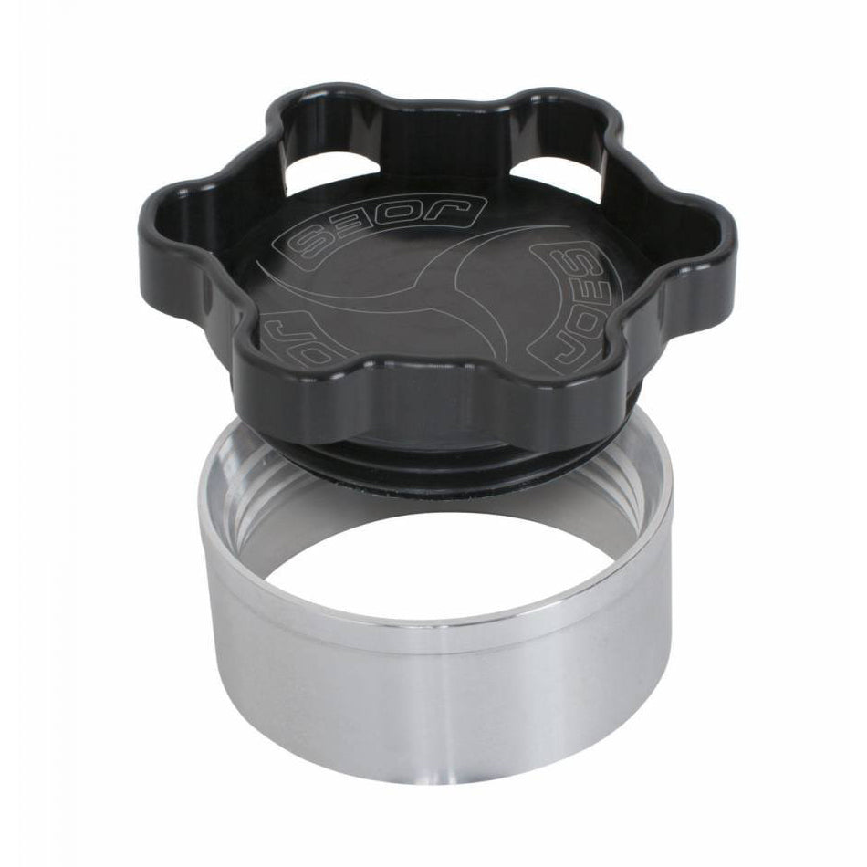 Joe's Racing Filler Cap with Weld-In Bung Alum  2in ID Black