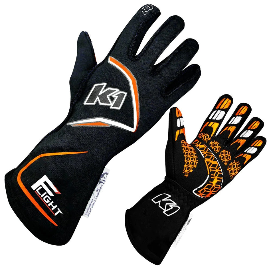 Gloves Flight Black-Flo Orange