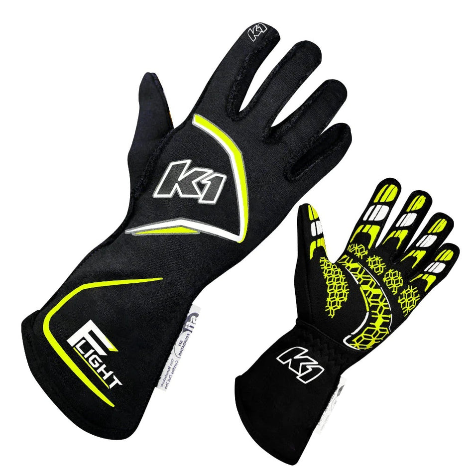 Gloves Flight Black-Flo Yellow