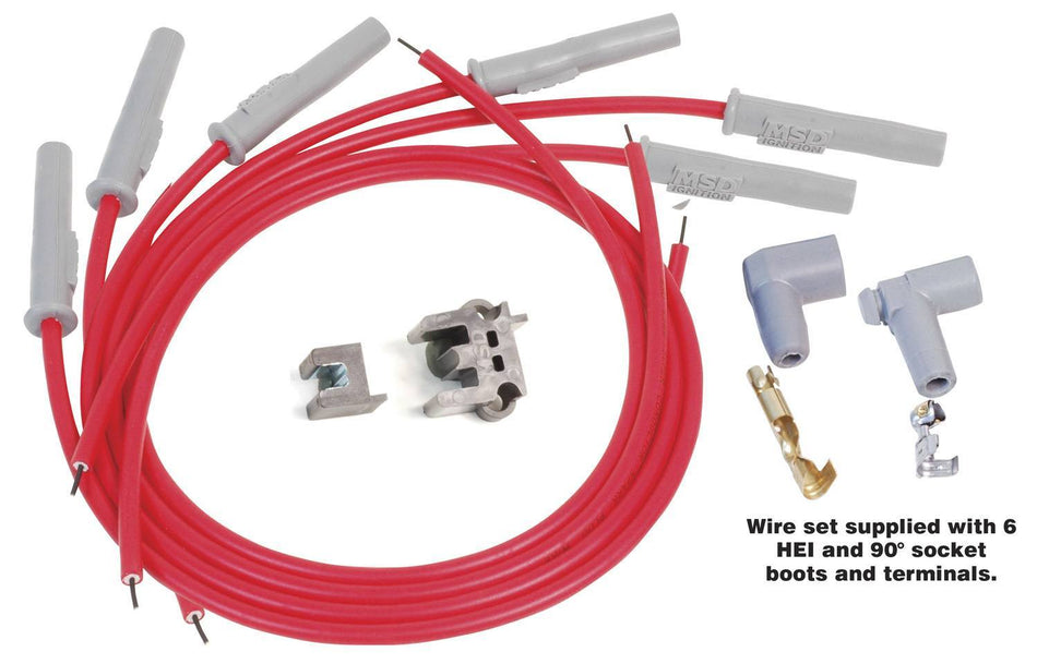 MSD 8.5MM Spark Plug Wire Set - Red