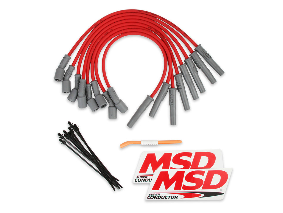 MSD 8.5mm Plug Wire Set Ford Raptor 10-15 6.2L Red