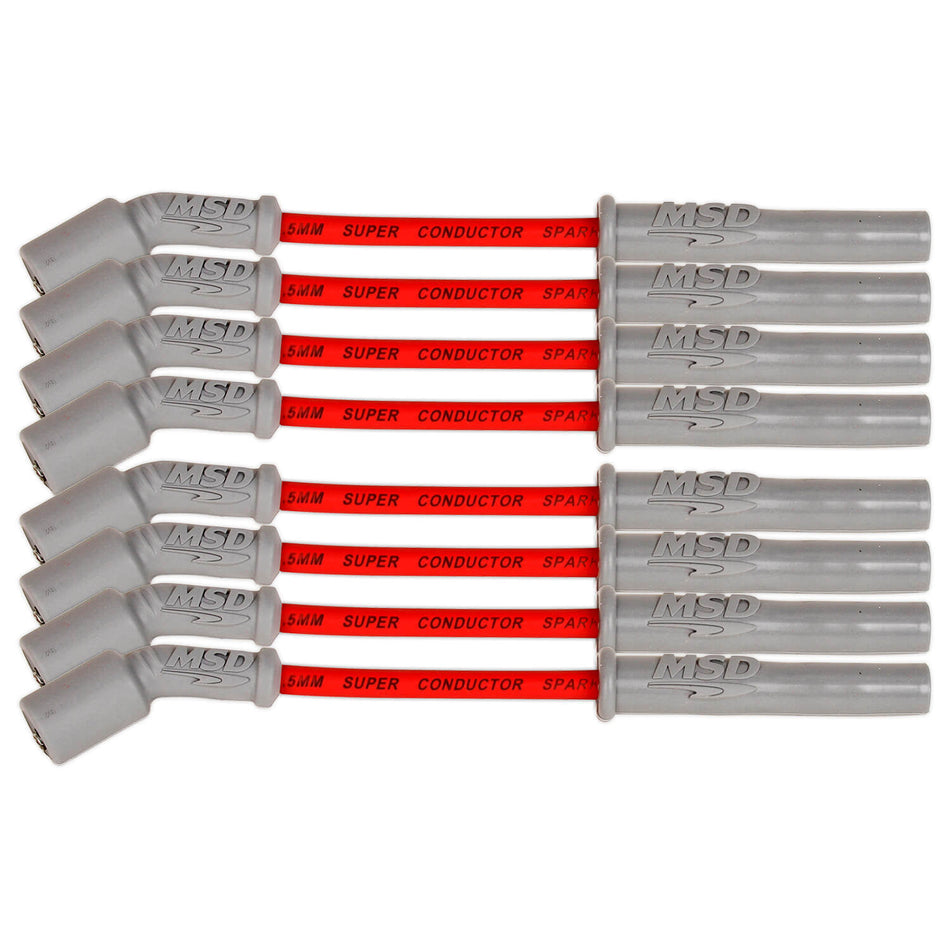 MSD Plug Wire Set - Red GM LT1 2014-Up