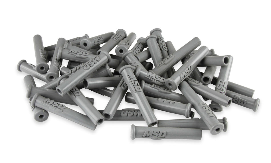 MSD Spark Plug Boot Straight Gray Silicone 50pk