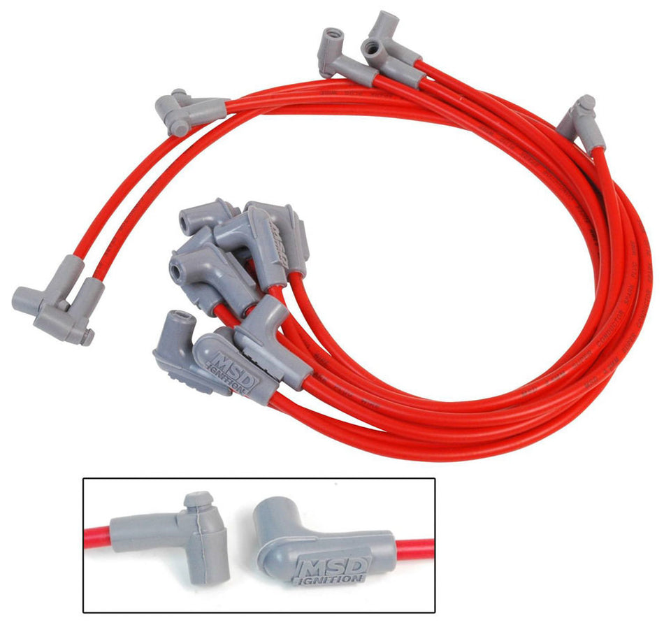 MSD 8.5MM Spark Plug Wire Set - Red