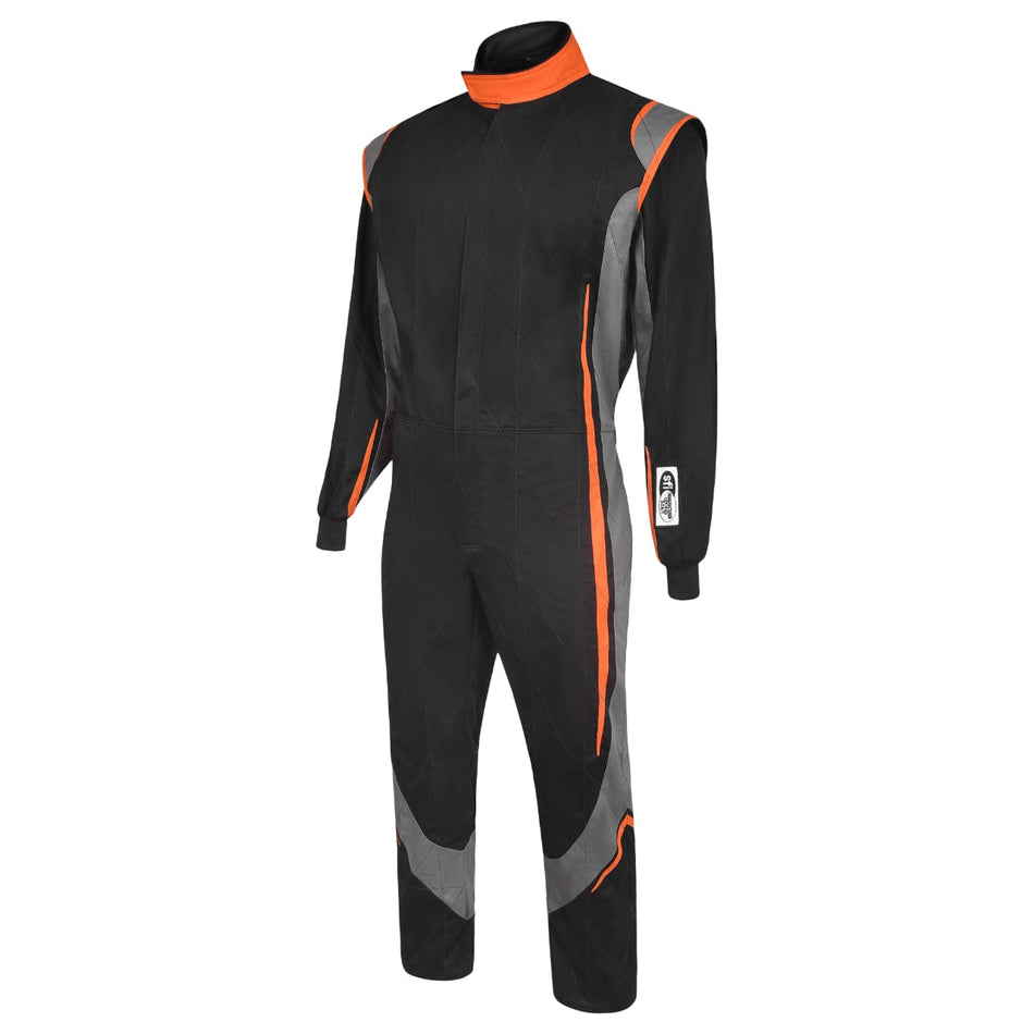 Black/Orange- SJ15- FULL BORE SFI 3.2a/1 Single Layer Race Suit