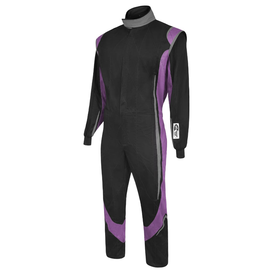 Black/Purple- SJ15- FULL BORE SFI 3.2a/1 Single Layer Race Suit