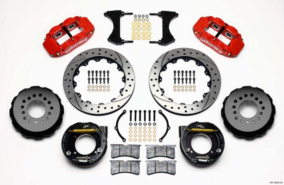 WILWOOD 67-72 GM C10 P/U Rear Brake Kit Red Caliper