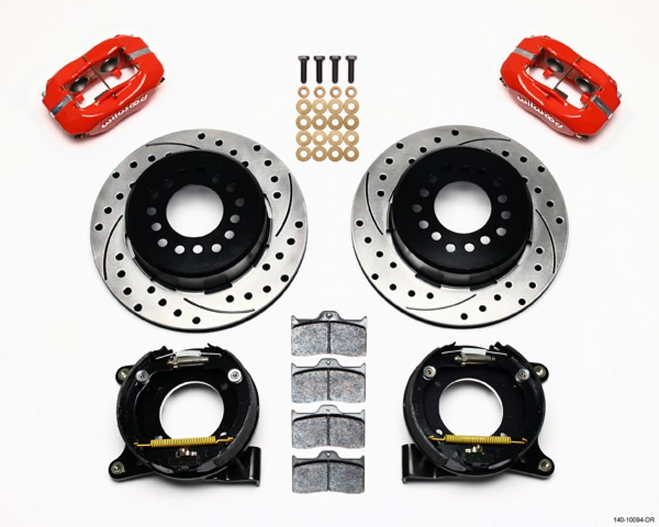 WILWOOD 63-87 GM C10 P/U Rear Brake Kit Red Caliper