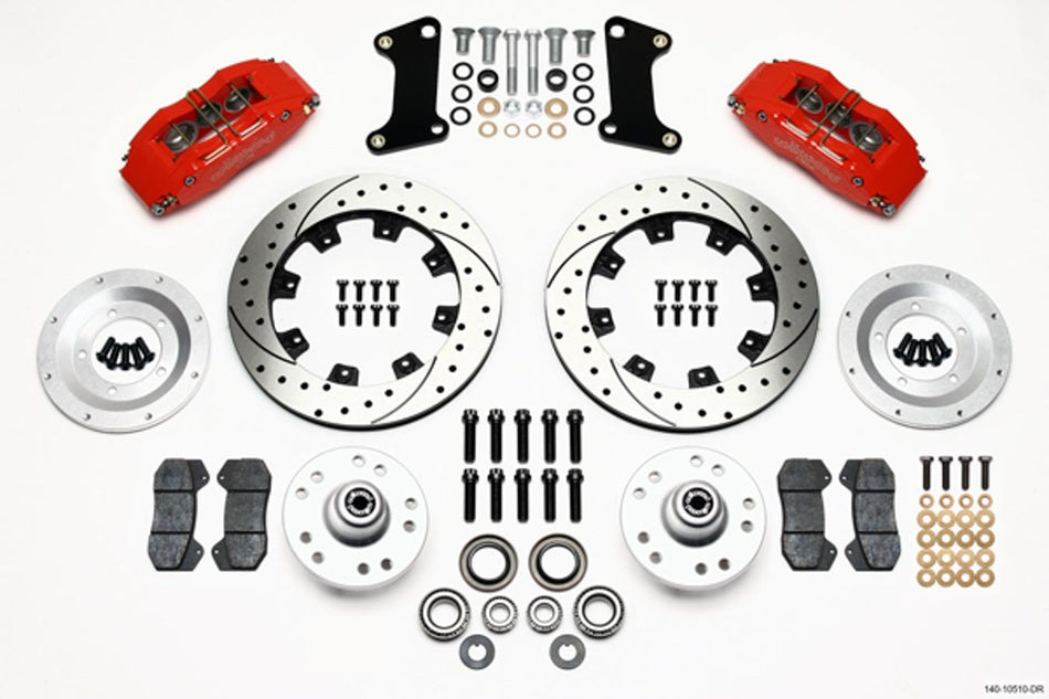 WILWOOD Front Disc Brake Kit Red 67-72 Camaro Nova 12.19