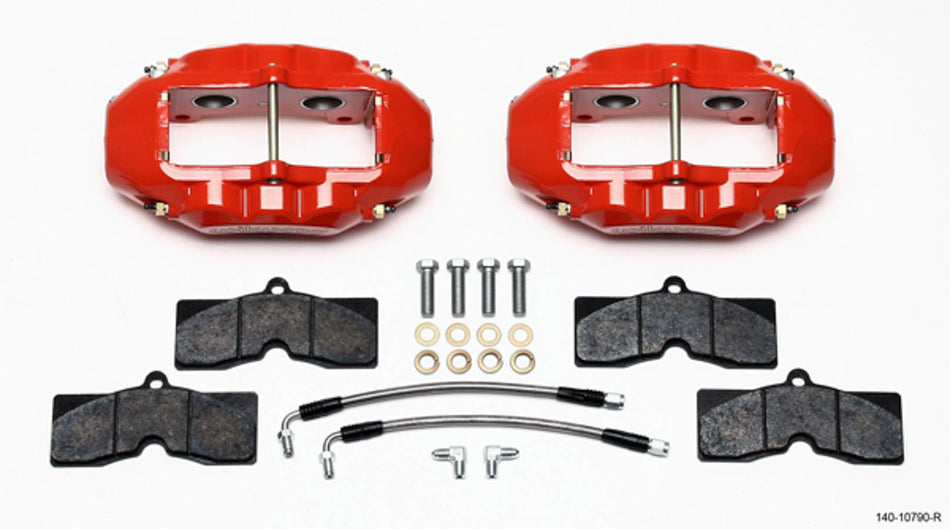 WILWOOD Rear Brake Kit 65-82 Corvette Red Powdercoat