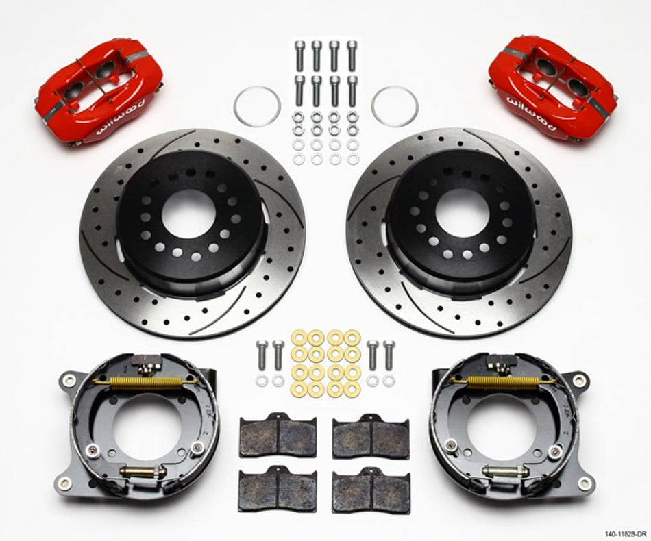 WILWOOD Rear Brake Kit 57-62 Corvette Red Caliper