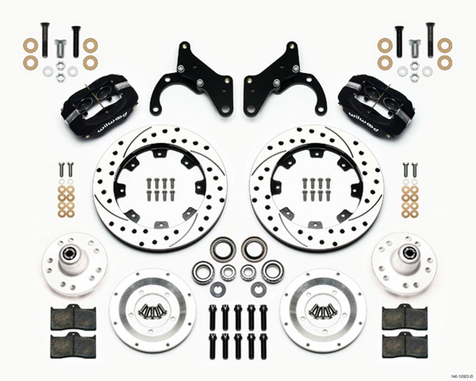 WILWOOD Front Disc Brake Kit Blk 65-68 Impala Drum 12.19