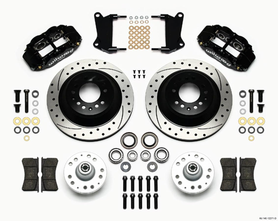 WILWOOD Front Disc Brake Kit Blk 67-72 Camaro Nova 12.88