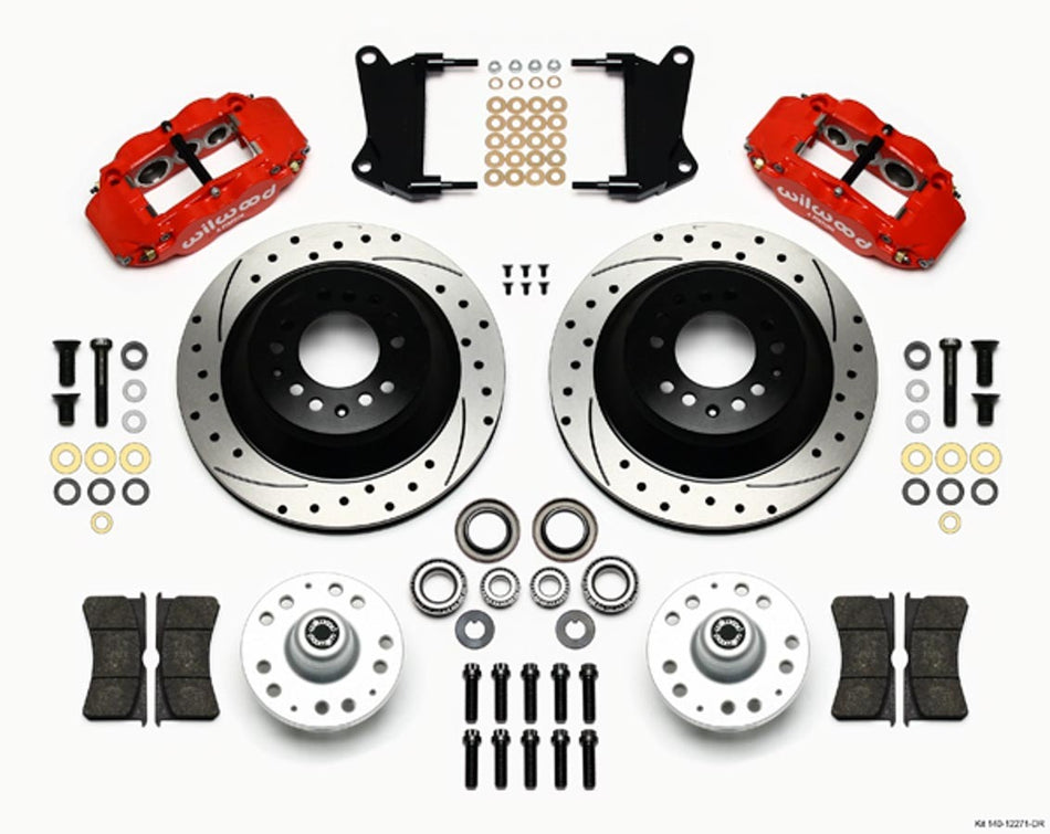 WILWOOD Front Disc Brake Kit Red 67-72 Camaro Nova 12.88