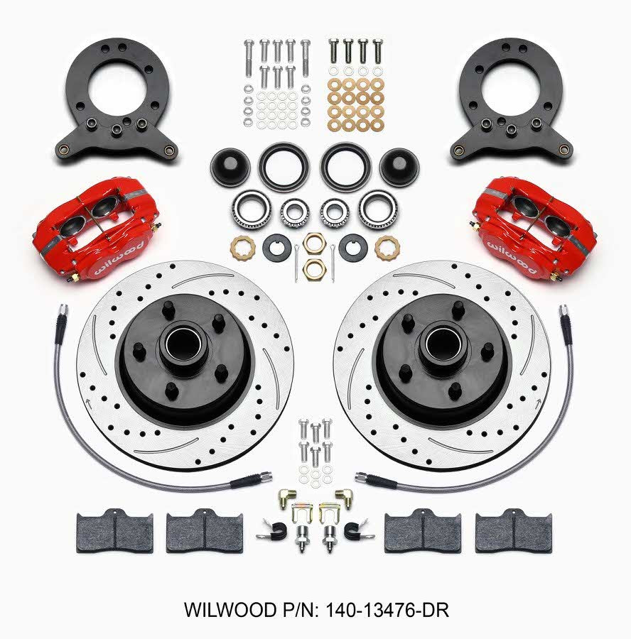 WILWOOD Front Disc Brake Kit Blk 65-69 Mustang Hub/Rotor