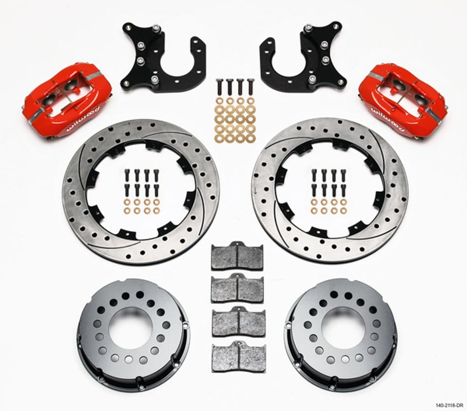 WILWOOD P/S Rear Disc Kit New Big Ford Drilled Red