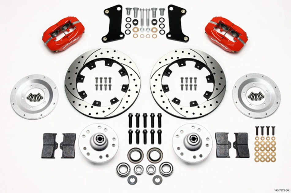 WILWOOD Front Brake Kit 67-72 Camaro Nova Red Calipers