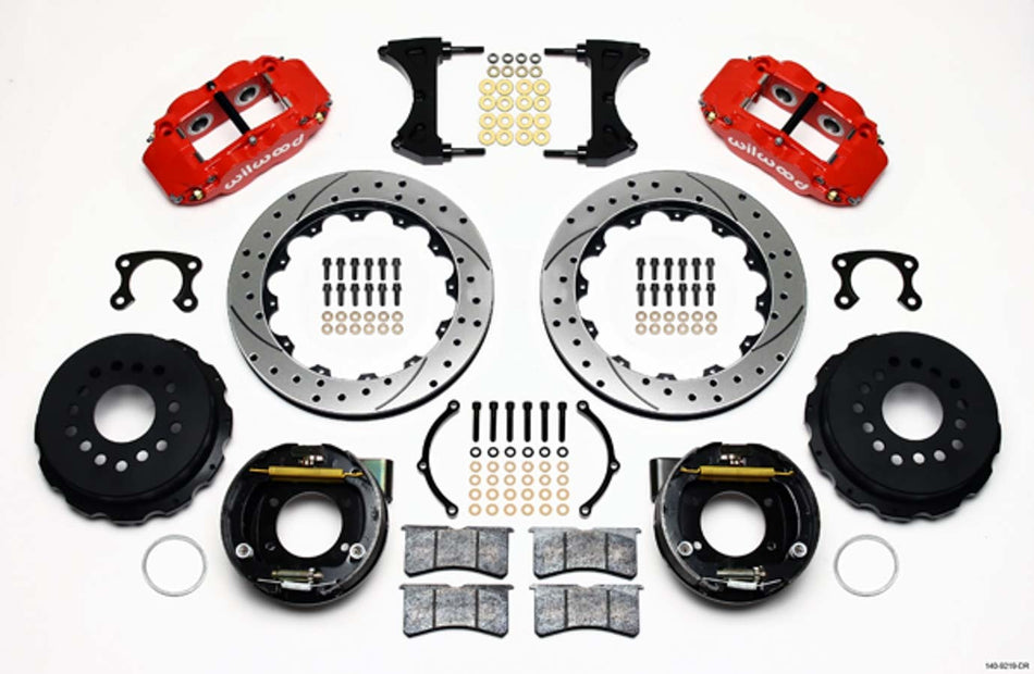 WILWOOD Rear Disc Brake Kit Red Ford New Style 12.88