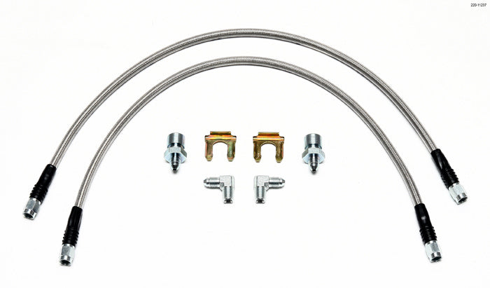 WILWOOD Flex Brake Line Kit 22in L 3/8-24 to 90 Deg.