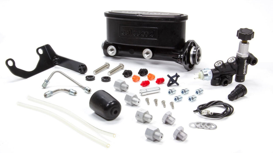 WILWOOD Alum Tandem M/C Kit w/ Brkt & Prop Valve 1in