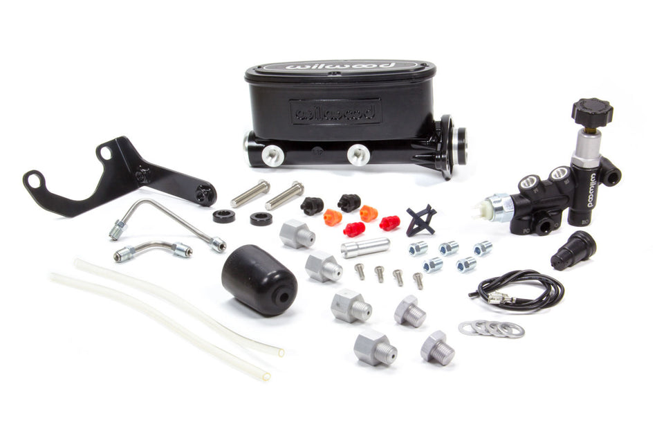 WILWOOD Alum Tandem M/C Kit w/ Brkt & Prop Valve 1.12in