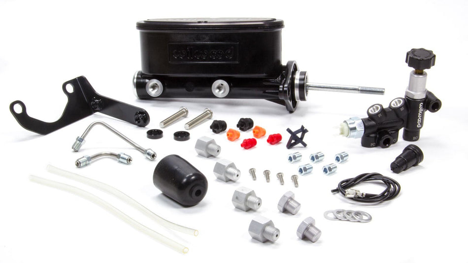 WILWOOD Alum Tandem M/C Kit w/ Brkt & Prop Valve 7/8in