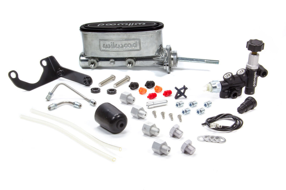 WILWOOD Alum Tandem M/C Kit w/ Brkt & Prop Valve 7/8in