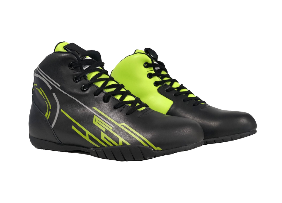 Full Bore SFI Race Boots Lime Green