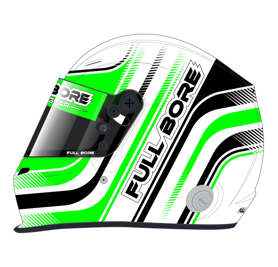 DBX -GREEN Full Bore Helmet 2020 SNELL